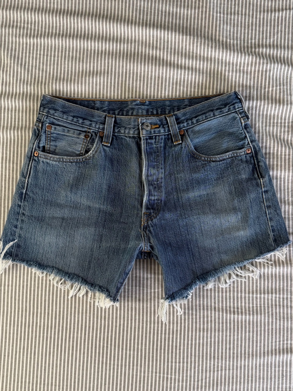 Levi's 501 Women’s Denim Cutoff Shorts Originally Mens 34x29